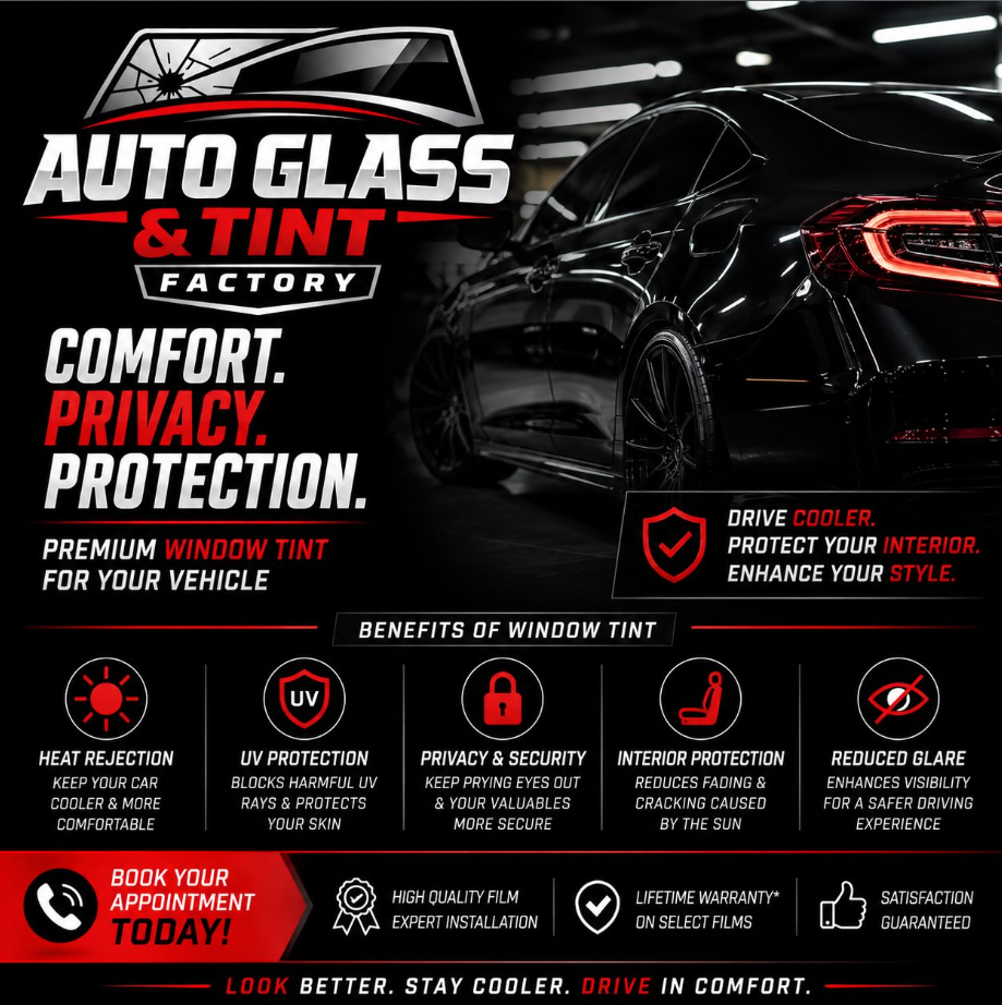 Window tint benefits flyer